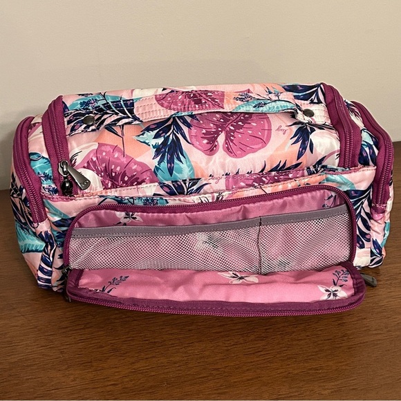 LUG Pink Azalea Floral Trolley Cosmetics Bag, NWOT - Picture 8 of 10